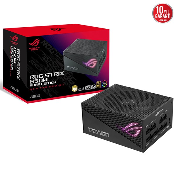 ASUS 850W 80+ GOLD ROG STRIX AURA 850G TAM MODÜLER POWER SUPPLY