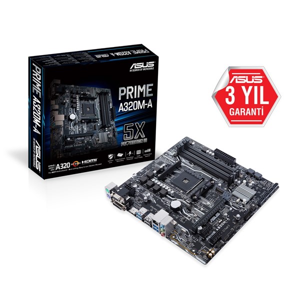 ASIS PRIME A320M-A DDR4 HDMI-DVI PCIE 3.0 AMD MATX