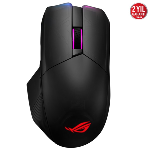 Asus Rog Chakram Rgb Qi Şarj Ve Yan Joystıck Üç Modlu Bağlantı Kablolu/2.4Ghz/Bluetooth 16000 Dpı Sensör Vidasız Manyetik Tuşlar Ve Kapak Aura Sync