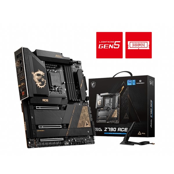 Msı Mb Meg Z790 Ace Intel Z790 Lga 1700 Ddr5 7800(Oc) 5Xm2 6Xsata 1Xtype-C Dp Port Wi-Fi 6E 2Xıntel 2.5Gbps Lan E-Atx