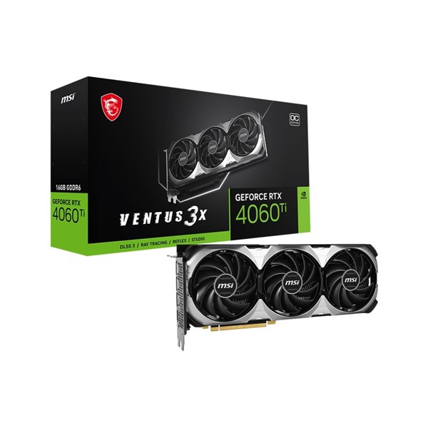 MSI RTX4060TI 16GB VENTUS 3X OC GDDR6 128bit HDMI DP PCIe 4.0