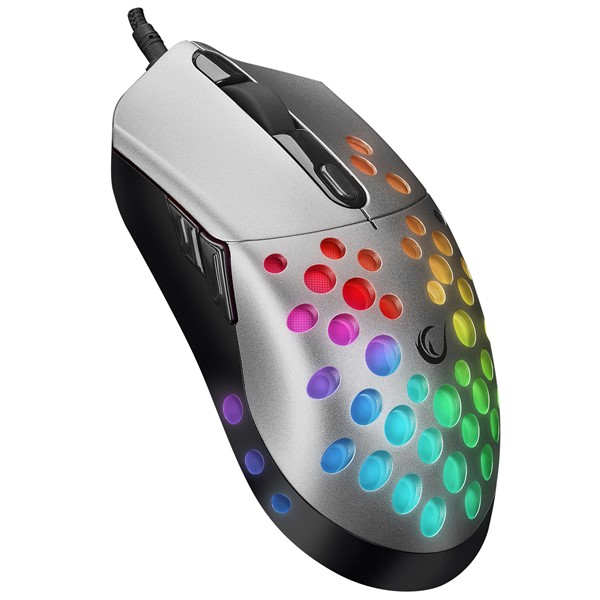 Rampage SMX-R66 ROCKET Ultra Hafif Gümüş RGB Ledli 12000dpi Gaming Oyuncu Mouse