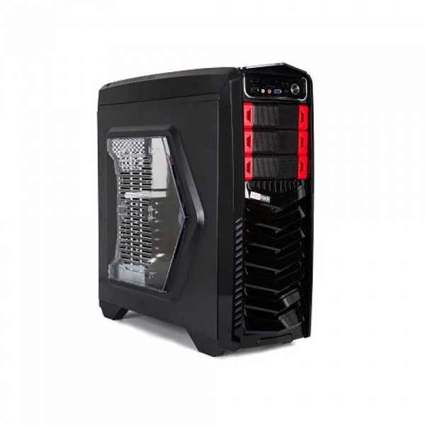 Redrock G901br Game Psu'suz 1X12cm Fan Mıdı Tower Pencereli 1Xusb2.0/1Xusb3.0 1Xaudıo Siyah Kırmızı Kasa