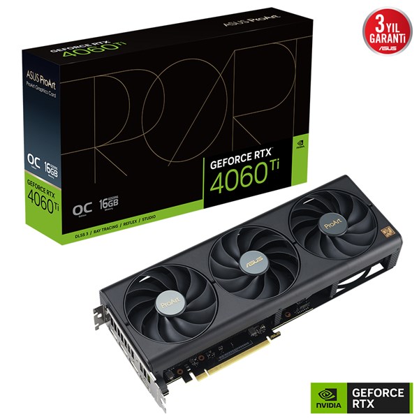 ASUS RTX4060TI 16GB PROART RTX4060TI-O16G GDDR6 128bit HDMI DP PCIe 16X v4.0	