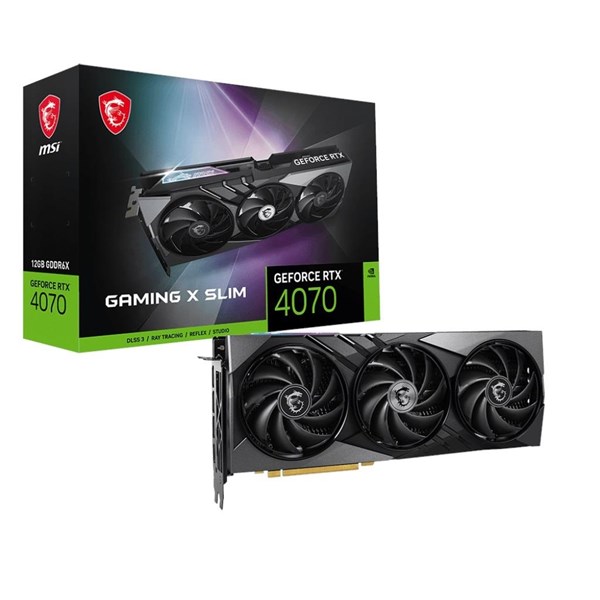 MSI 12GB RTX4070 GAMING X SLIM 12G GDDR6X 192bit PCIE 4.0