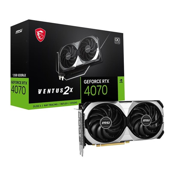 MSI RTX4070 12GB VENTUS 2X 12G OC GDDR6X 192bit HDMI DP PCIe 16X v4.0 Kutu Açık (Outlet)