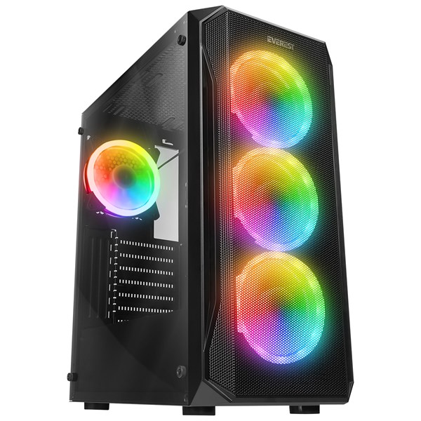 EVEREST 600W X-RACER 4X-FANLI GAMING MID-TOWER PC KASASI