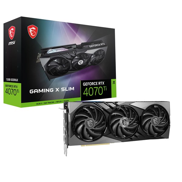 MSI 12GB RTX4070TI GAMING X SLIM  12G GDDR6X 192bit HDMI-DP PCIE 4.0