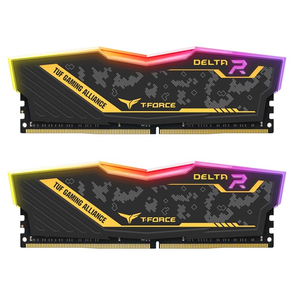 TEAM 16GB (2X 8GB) DDR4 3200MHZ CL16 RGB PC RAM T-FORCE TUF GAMING ALLIANCE TF9D416G3200HC16CDC01