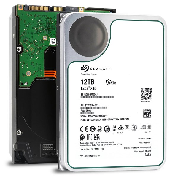 SEAGATE 12TB EXOS ST12000NM000J 7200 RPM 256MB SATA-3 Enterprise Nas Diski