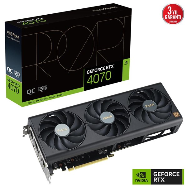 ASUS 12GB PROART RTX4070-O12G GDDR6X 192bit HDMI DP PCIe 16X v4.0	