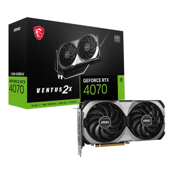 MSI RTX4070 12GB VENTUS 2X E 12G OC GDDR6X 192bit HDMI DP PCIe 4.0