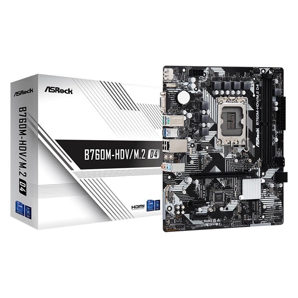 ASROCK B760M-HDV/M.2 D4 DDR4 HDMI-DP PCIE 4.0 1700p mATX