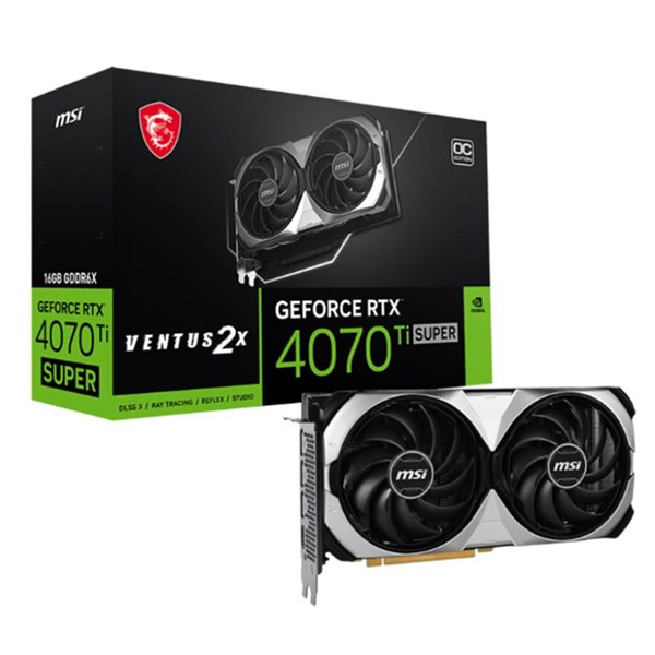 MSI RTX4070TI SUPER 16GB VENTUS 2X 16G OC GDDR6X 256bit HDMI 4X DP PCIe 4.0