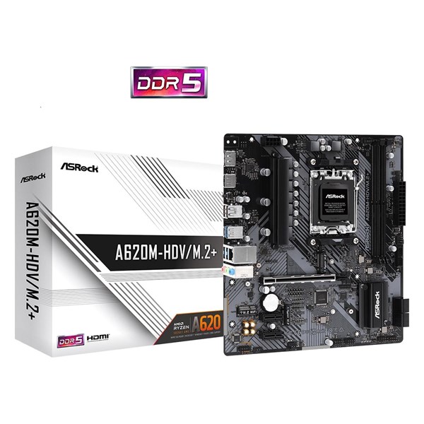 ASROCK A620M-HDV/M.2+ DDR5 HDMI-DP TYPE-C PCIE 4.0 AM5 mATX