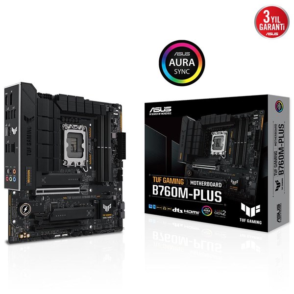 ASUS TUF GAMING B760M-PLUS II DDR5 HDMI-DP PCIE 1700P MATX