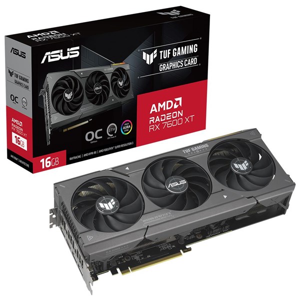 ASUS 16GB  TUF RX7600XT-O16G GAMING GDDR6 128bit HDMI-DP PCIE 4.0