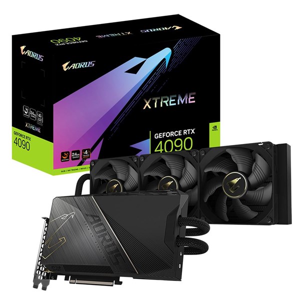 GIGABYTE 24GB RTX4090 AORUS EXTREME WATERFORCE GV-N4090AORUSX W-24GD PCIE 4.0