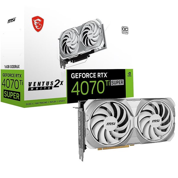 MSI 16GB RTX4070TI SUPER VENTUS 2X 16G OC WHITE GDDR6X PCIE 4.0