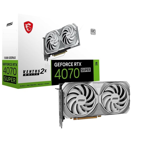  MSI RTX4070 SUPER 12GB VENTUS 2X 12G OC WHITE GDDR6X 192bit HDMI DP PCIe 4.0 