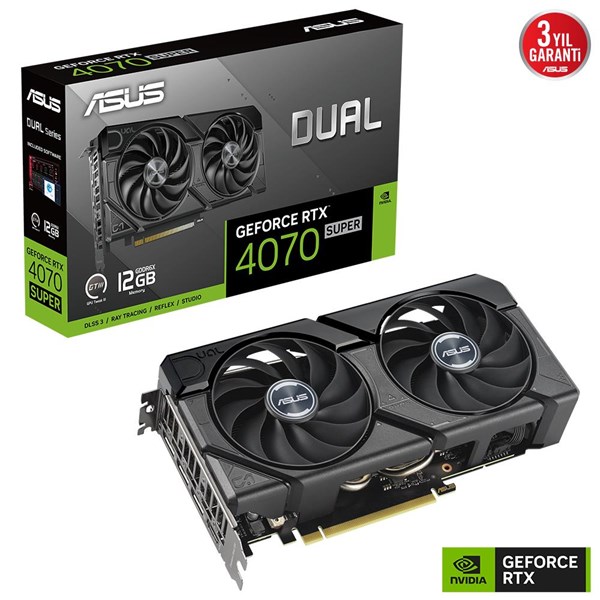 ASUS RTX4070 SUPER 12GB DUAL-RTX4070S-12G-EVO GDDR6X 192bit HDMI DP PCIe 4.0