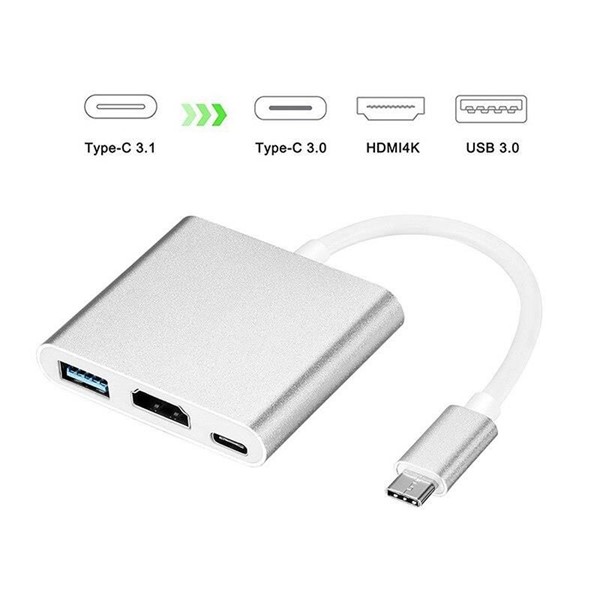 CODEGEN CDG-CNV39 0.15metre TYPE-C -HDMI_USB 3.0_TYPE-C Çevirici Adaptör Gümüş 1080p