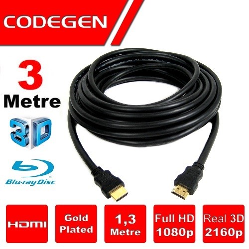 CODEGEN CPS30 3metre HDMI Görüntü Kablosu 3D Gold 1.4v 2K