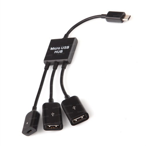 DARK 80cm DK-AC-USB2MICRO2 USB OTG Kablo Siyah