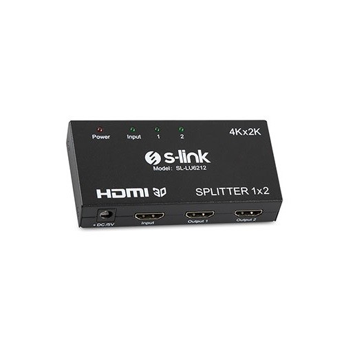 S-LINK 2port SL-LU6212 1port HDMI (giriş) 2port HDMI (çıkış) 4K HDMI Splitter