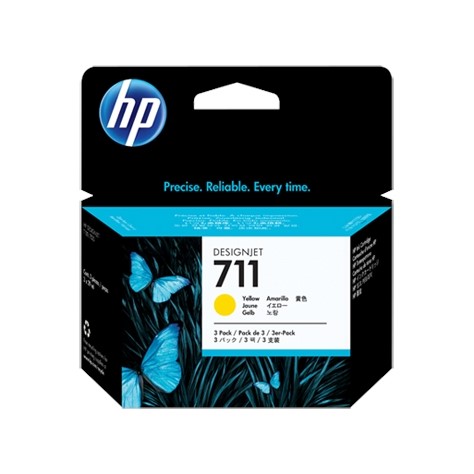 Hp Cz136a (711) Sarı 3 Lu Paket 29 Ml Genıs Format Murekkep Kartusu