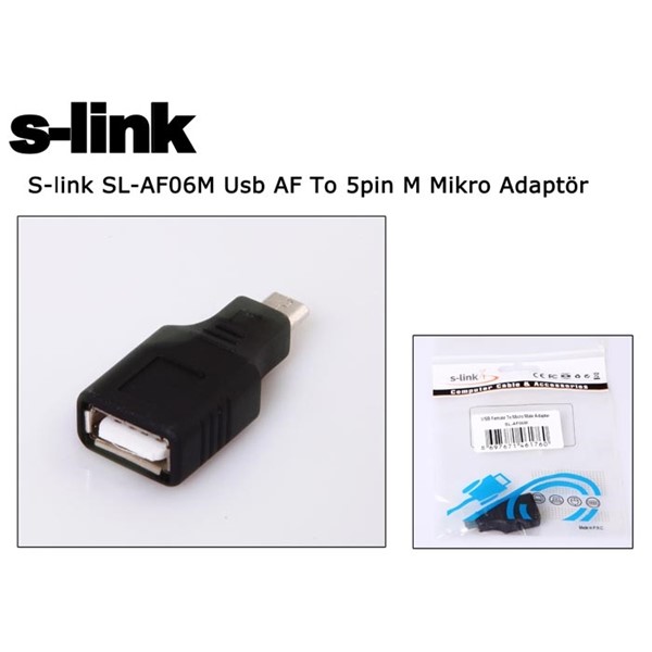 S-link SL-AF06M Usb AF To 5pin M Mikro Adaptör