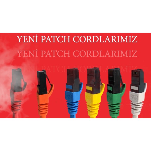 Erat Epc-250C6ulhr-0.25 25Cm Utp Cat6 Patch Cord Lsoh Kırmızı 4X2x24# 24 Awg