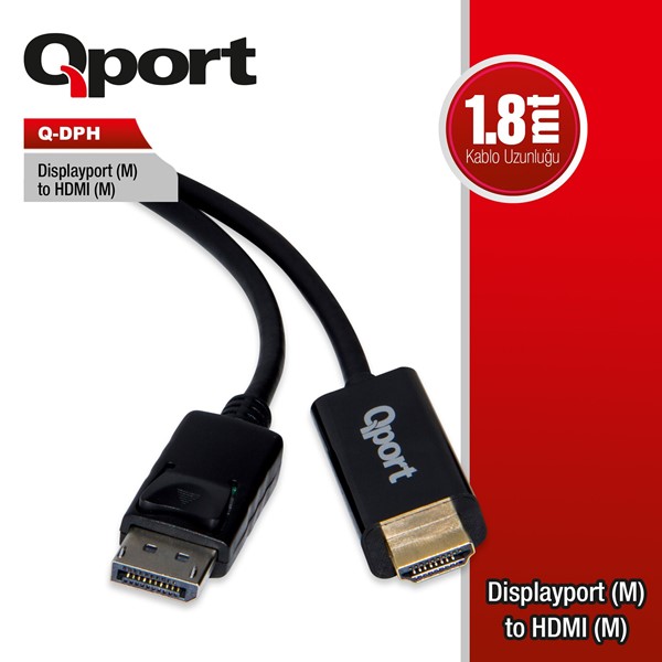 Qport Q-Dph Dısplay Port To Hdmı Çevirici