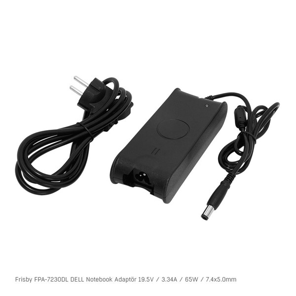 FRISBY FPA-7230DL 19.5V 3.34A (7.4*5.0) İğne Uç Dell Notebook Adaptörü