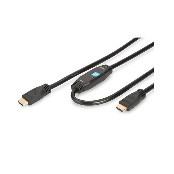 DIGITUS 15metre AK-330105 HDMI Kablo Altın Uçlu Siyah 