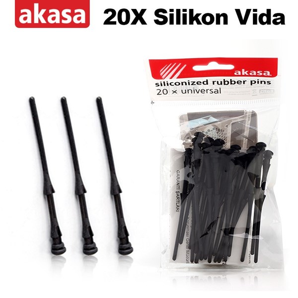 AKASA AK-MX003 20 x Sessizleştirici Silikon Fan Vidası