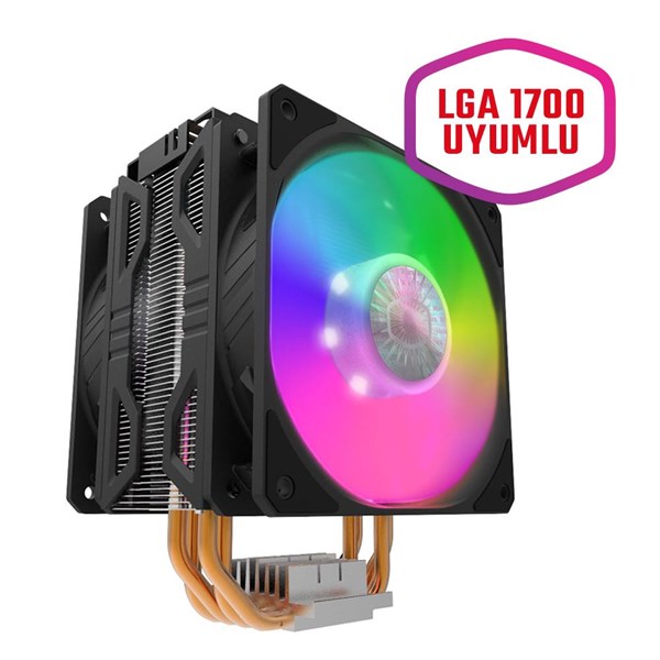 COOLERMASTER 120mm Dual Fan Hyper 212 Turbo RR-212TK-18PA-R1 Hava Soğutmalı AM5-1700p İşlemci Fanı