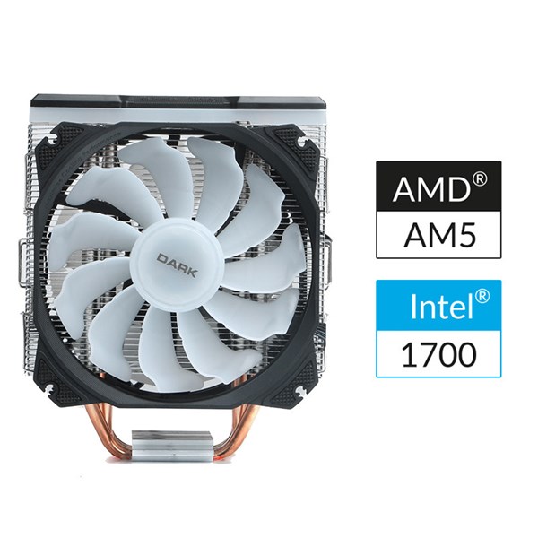 DARK FREEZER X129 DKCCX129 RGB Hava Soğutmalı AM5-1700p Dual Fan İşlemci Fanı