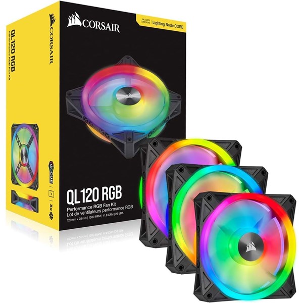 CORSAIR QL120-3 CO-9050098-Ww 12CM RGB KASA FANI+KONTROL ÜNİTESİ 3-lü paket