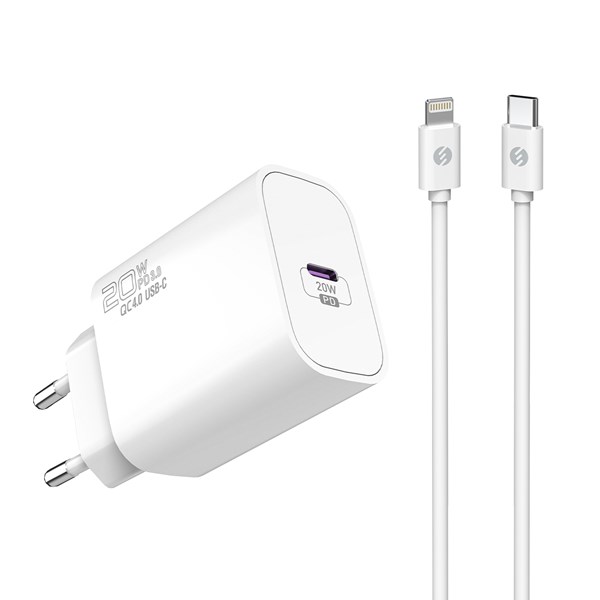 S-link SL-EC62PD PD lightning Kablolu 20W PD3.0/Quick Charge QC4.0 Hızlı Ev Şarj Adaptörü