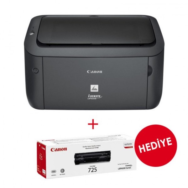 CANON LBP6030B A4 Siyah Laser Yazıcı USB 2.0 Demo+1Toner Hediyeli