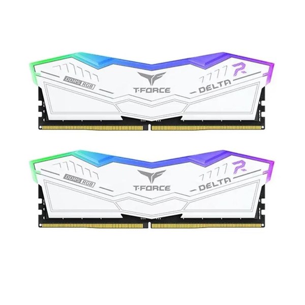 TEAM 32GB (2X 16GB) DDR5 5600MHZ CL32 RGB DUAL KIT PC RAM DELTA FF4D532G5600HC32DC01 BEYAZ