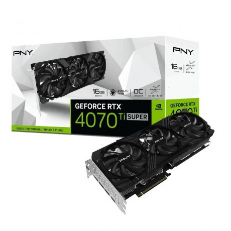 PNY 16GB RTX4070TI SUPER VERTO OVERCLOCKED VCG4070TS16TFXPB1-O GDDR6X HDMI-DP PCIE 4.0