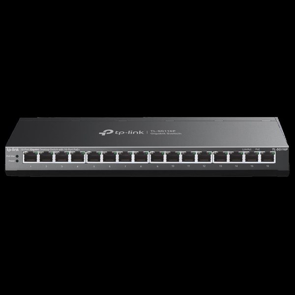 TP-LINK 16port TL-SG116P GIGABIT 120W FULL POE YÖNETİLEMEZ SWITCH