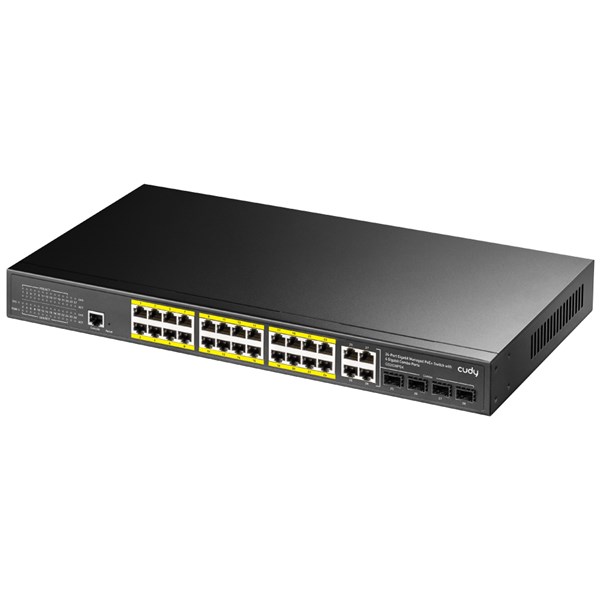 CUDY GS2028PS4-400W 24 Port Gigabit 4-SFP 400w Full PoE Yönetilebilir Switch