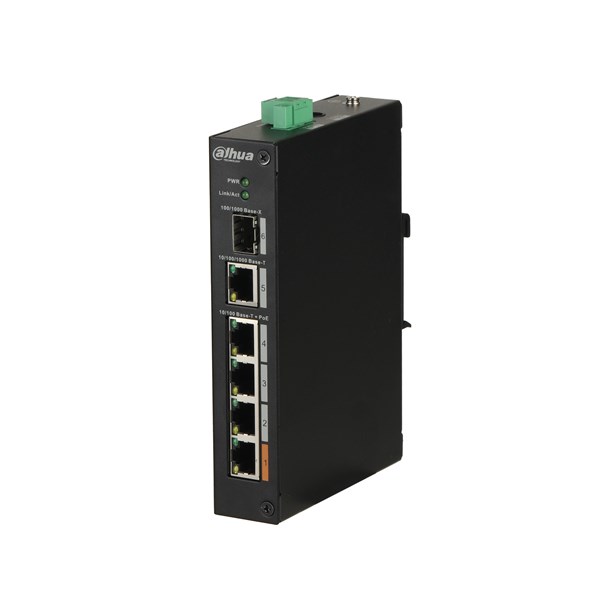 DAHAU 4port PFS3106-4ET-60 10/100 60w Full PoE Endüstriyel Switch