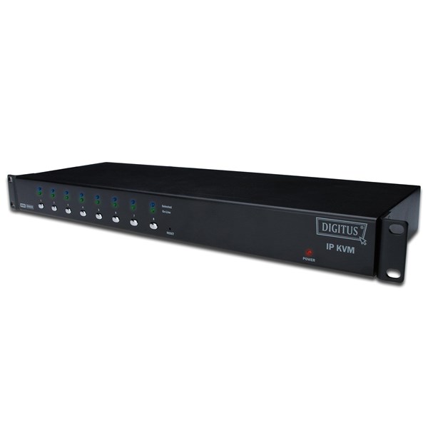 DIGITUS DS-23200  8 Port PS/2 - USB KVM on the NET™, 1 Lokal 1 Uzak Kullanıcı Erişim