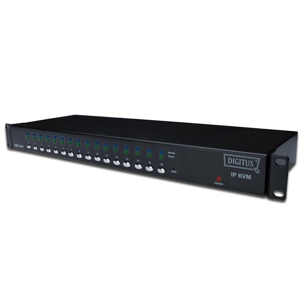 DIGITUS DS-23300 16 Port PS/2 - USB KVM on the NET™, 1 Lokal 1 Uzak Kullanıcı Erişimi