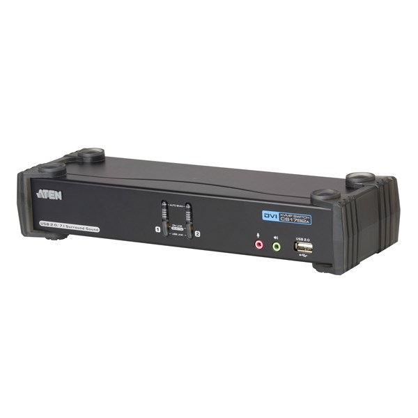 ATEN ATEN-CS1782A 2-Port USB DVI Dual Link/CH7.1 Audio KVMP™ Switch 