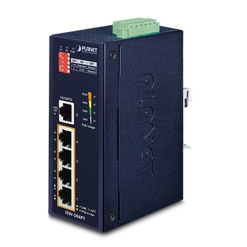 PLANET 4port PL-ISW-504PT 10/100 36W FULL POE ENDÜSTRİYEL SWITCH